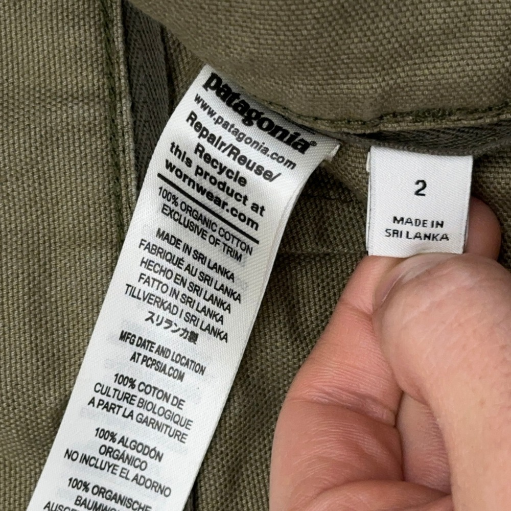 Patagonia Regenerative Organic Cotton Stand Up Shorts 3.5" Womens 2 Sage Khaki - Picture 4 of 8